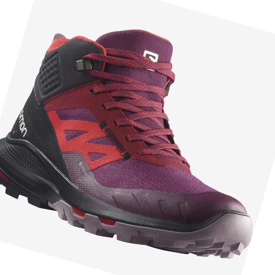 Salomon WoOUTPULSE MID GORE-TEX Kadın Yürüyüş Ayakkabısı Mor | TR 2785QMA